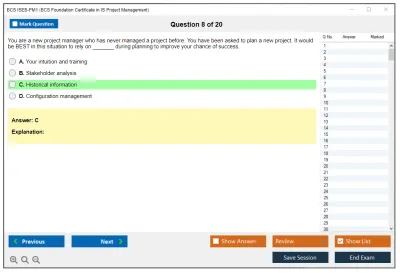 BCS ISEB-PM1 BCS Foundation Certificate in IS Project Management Practice test exam simulator test engine exam Prep practice test questions answers Image 8
