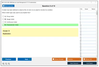 IBM C2010-595 IBM Maximo Asset Management V7.5 Fundamentals Practice test exam simulator test engine exam Prep practice test questions answers Image 9