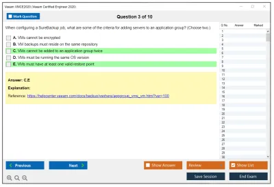 Veeam VMCE2020 Veeam Certified Engineer 2020 Practice test exam simulator test engine exam Prep practice test questions answers Image 3