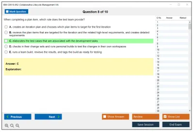IBM C9510-052 Collaborative Lifecycle Management V4 Practice test exam simulator test engine exam Prep practice test questions answers Image 8