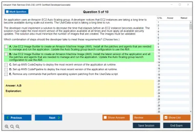 Amazon Web Services DVA-C02 AWS Certified Developer - Associate Practice test exam simulator test engine exam Prep practice test questions answers Image 5