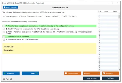 Oracle 1z0-1033-22 Oracle CPQ 2022 Implementation Professional Practice test exam simulator test engine exam Prep practice test questions answers Image 5