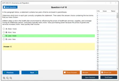 AHIP AHM-510 Governance and Regulation Practice test exam simulator test engine exam Prep practice test questions answers Image 4
