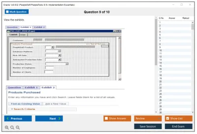 Oracle 1z0-632 PeopleSoft PeopleTools 8.5x Implementation Essentials Practice test exam simulator test engine exam Prep practice test questions answers Image 9
