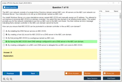 Juniper JPR-934 Security, Expert (JNCIE-SEC) Practice test exam simulator test engine exam Prep practice test questions answers Image 7