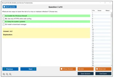 Microsoft 98-368 Mobility and Devices Fundamentals Practice test exam simulator test engine exam Prep practice test questions answers Image 3