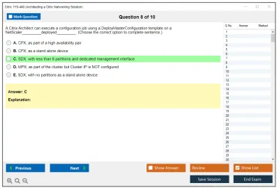 Citrix 1Y0-440 Architecting a Citrix Networking Solution Practice test exam simulator test engine exam Prep practice test questions answers Image 8