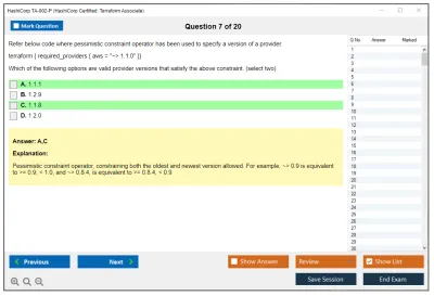 HashiCorp TA-002-P HashiCorp Certified: Terraform Associate Practice test exam simulator test engine exam Prep practice test questions answers Image 7