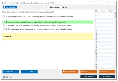 Salesforce Service-Cloud-Consultant Salesforce Certified Service Cloud Consultant Practice test exam simulator test engine exam Prep practice test questions answers Image 11