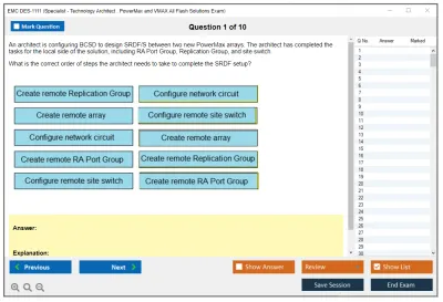 EMC DES-1111 Specialist - Technology Architect. PowerMax and VMAX All Flash Solutions Exam Practice test exam simulator test engine exam Prep practice test questions answers Image 1
