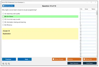 Scrum PSD Professional Scrum Developer I (PSD 1) Practice test exam simulator test engine exam Prep practice test questions answers Image 10