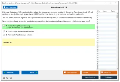Salesforce Identity-and-Access-Management-Architect Salesforce Certified Identity and Access Management Architect Practice test exam simulator test engine exam Prep practice test questions answers Image 9