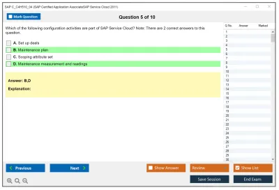 SAP C_C4H510_04 SAP Certified Application AssociateSAP Service Cloud 2011 Practice test exam simulator test engine exam Prep practice test questions answers Image 5