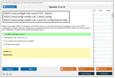 Cisco 300-615 Troubleshooting Cisco Data Center Infrastructure (300-615 DCIT) Practice test exam simulator test engine exam Prep practice test questions answers Image 13