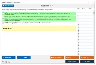 Huawei H35-260 HCSA-Field-Transmission & PTN V1.0 Practice test exam simulator test engine exam Prep practice test questions answers Image 6