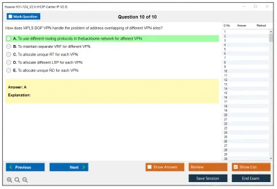 Huawei H31-124_V2.0 HCIP-Carrier IP V2.0 Practice test exam simulator test engine exam Prep practice test questions answers Image 10