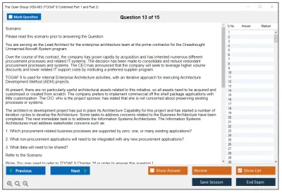 The Open Group OG0-093 TOGAF 9.2 Combined Part 1 and Part 2 Practice test exam simulator test engine exam Prep practice test questions answers Image 13