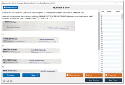 Salesforce OmniStudio-Developer Salesforce Certified OmniStudio Developer Practice test exam simulator test engine exam Prep practice test questions answers Image 8