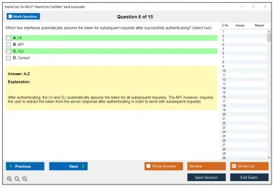 HashiCorp VA-002-P HashiCorp Certified: Vault Associate Practice test exam simulator test engine exam Prep practice test questions answers Image 6