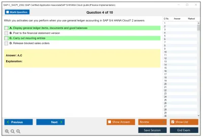 SAP C_S4CFI_2302 SAP Certified Application AssociateSAP S/4HANA Cloud (public)Finance Implementation Practice test exam simulator test engine exam Prep practice test questions answers Image 4