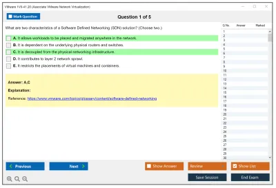 VMware 1V0-41.20 Associate VMware Network Virtualization Practice test exam simulator test engine exam Prep practice test questions answers Image 1