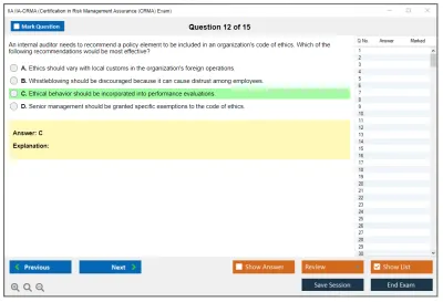IIA IIA-CRMA Certification in Risk Management Assurance (CRMA) Exam Practice test exam simulator test engine exam Prep practice test questions answers Image 12