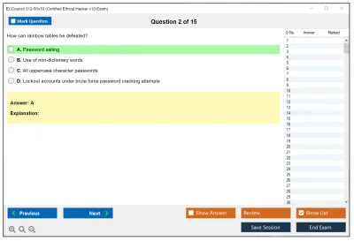 ECCouncil 312-50v10 Certified Ethical Hacker v10 Exam Practice test exam simulator test engine exam Prep practice test questions answers Image 2