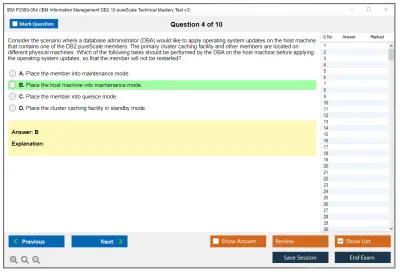 IBM P2090-054 IBM Information Management DB2 10 pureScale Technical Mastery Test v3 Practice test exam simulator test engine exam Prep practice test questions answers Image 4