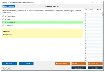 Symantec 250-556 Administration of Symantec ProxySG 6.7 Practice test exam simulator test engine exam Prep practice test questions answers Image 6