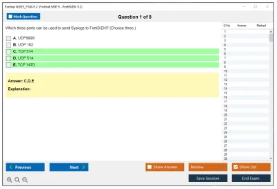 Fortinet NSE5_FSM-5.2 Fortinet NSE 5 - FortiSIEM 5.2 Practice test exam simulator test engine exam Prep practice test questions answers Image 1