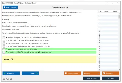 CompTIA XK0-004 CompTIA Linux+ Certification Exam Practice test exam simulator test engine exam Prep practice test questions answers Image 8