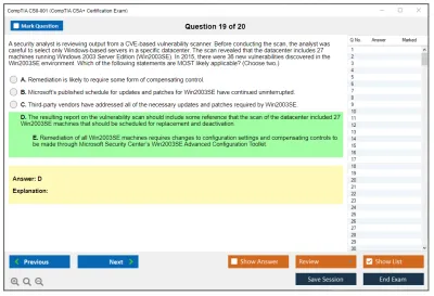 CompTIA CS0-001 CompTIA CSA+ Certification Exam Practice test exam simulator test engine exam Prep practice test questions answers Image 19