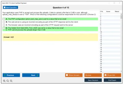 Zend 200-710 Zend Certified Engineer Practice test exam simulator test engine exam Prep practice test questions answers Image 4