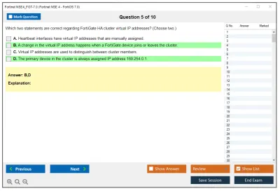 Fortinet NSE4_FGT-7.0 Fortinet NSE 4 - FortiOS 7.0 Practice test exam simulator test engine exam Prep practice test questions answers Image 5
