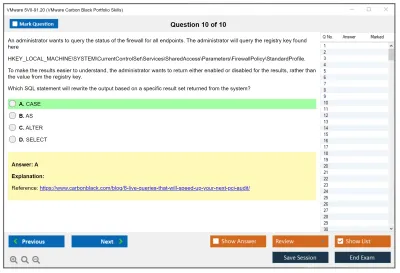 VMware 5V0-91.20 VMware Carbon Black Portfolio Skills Practice test exam simulator test engine exam Prep practice test questions answers Image 10