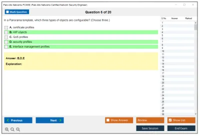Palo Alto Networks PCNSE Palo Alto Networks Certified Security Engineer (PCNSE) PAN-OS 11.0 Practice test exam simulator test engine exam Prep practice test questions answers Image 6