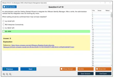 VMware 5V0-61.19 Workspace ONE Unified Endpoint Management Specialist Practice test exam simulator test engine exam Prep practice test questions answers Image 6