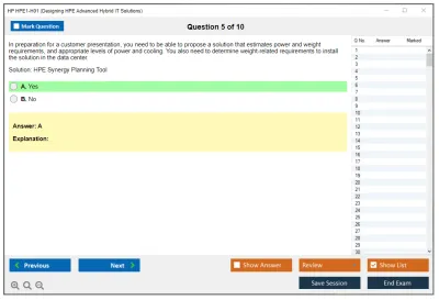 HP HPE1-H01 Designing HPE Advanced Hybrid IT Solutions Practice test exam simulator test engine exam Prep practice test questions answers Image 5
