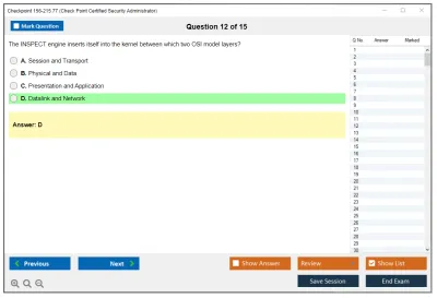 Checkpoint 156-215.77 Check Point Certified Security Administrator Practice test exam simulator test engine exam Prep practice test questions answers Image 12