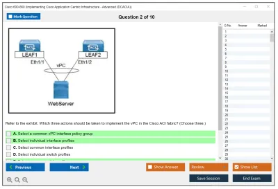Cisco 600-660 Implementing Cisco Application Centric Infrastructure - Advanced (600-660 DCACIA) Practice test exam simulator test engine exam Prep practice test questions answers Image 2