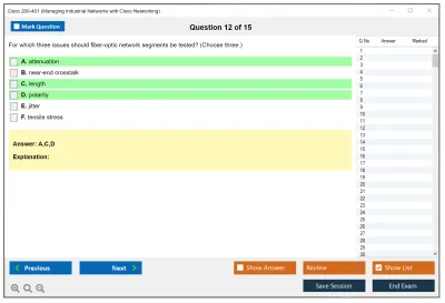 Cisco 200-401 Managing Industrial Networks with Cisco Networking Practice test exam simulator test engine exam Prep practice test questions answers Image 12