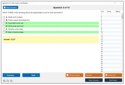Apple 9L0-012 Mac Service Certification Practice test exam simulator test engine exam Prep practice test questions answers Image 5