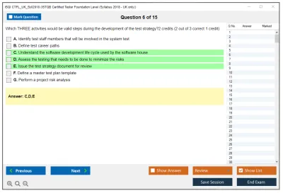 iSQI CTFL_UK_Syll2018 ISTQB Certified Tester Foundation Level (Syllabus 2018 - UK only) Practice test exam simulator test engine exam Prep practice test questions answers Image 6