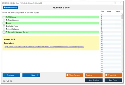 IBM C1000-066 IBM Cloud Pak for Data Solution Architect V2.5 Practice test exam simulator test engine exam Prep practice test questions answers Image 5