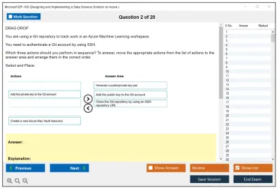 Microsoft DP-100 Designing and Implementing a Data Science Solution on Azure Practice test exam simulator test engine exam Prep practice test questions answers Image 2