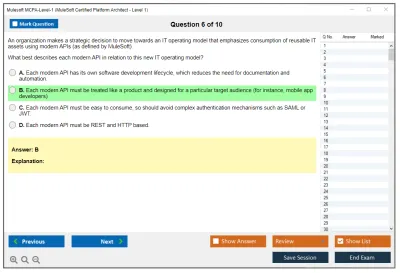 Mulesoft MCPA-Level-1 MuleSoft Certified Platform Architect - Level 1 Practice test exam simulator test engine exam Prep practice test questions answers Image 6