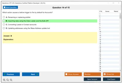 Salesforce CRT-450 Salesforce Certified Platform Developer I Practice test exam simulator test engine exam Prep practice test questions answers Image 14