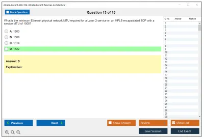 Alcatel-Lucent 4A0-104 Alcatel-Lucent Services Architecture Practice test exam simulator test engine exam Prep practice test questions answers Image 13