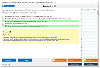 Amazon AWS AWS-Certified-Developer-Associate-DVA-C01 AWS Certified Developer Associate (DVA-C01) Practice test exam simulator test engine exam Prep practice test questions answers Image 8
