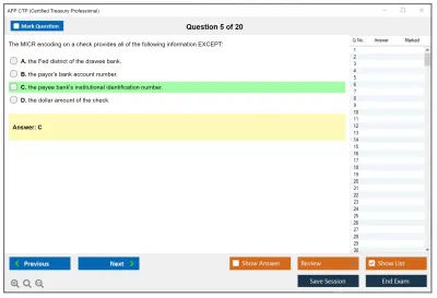 AFP CTP Certified Treasury Professional Practice test exam simulator test engine exam Prep practice test questions answers Image 5